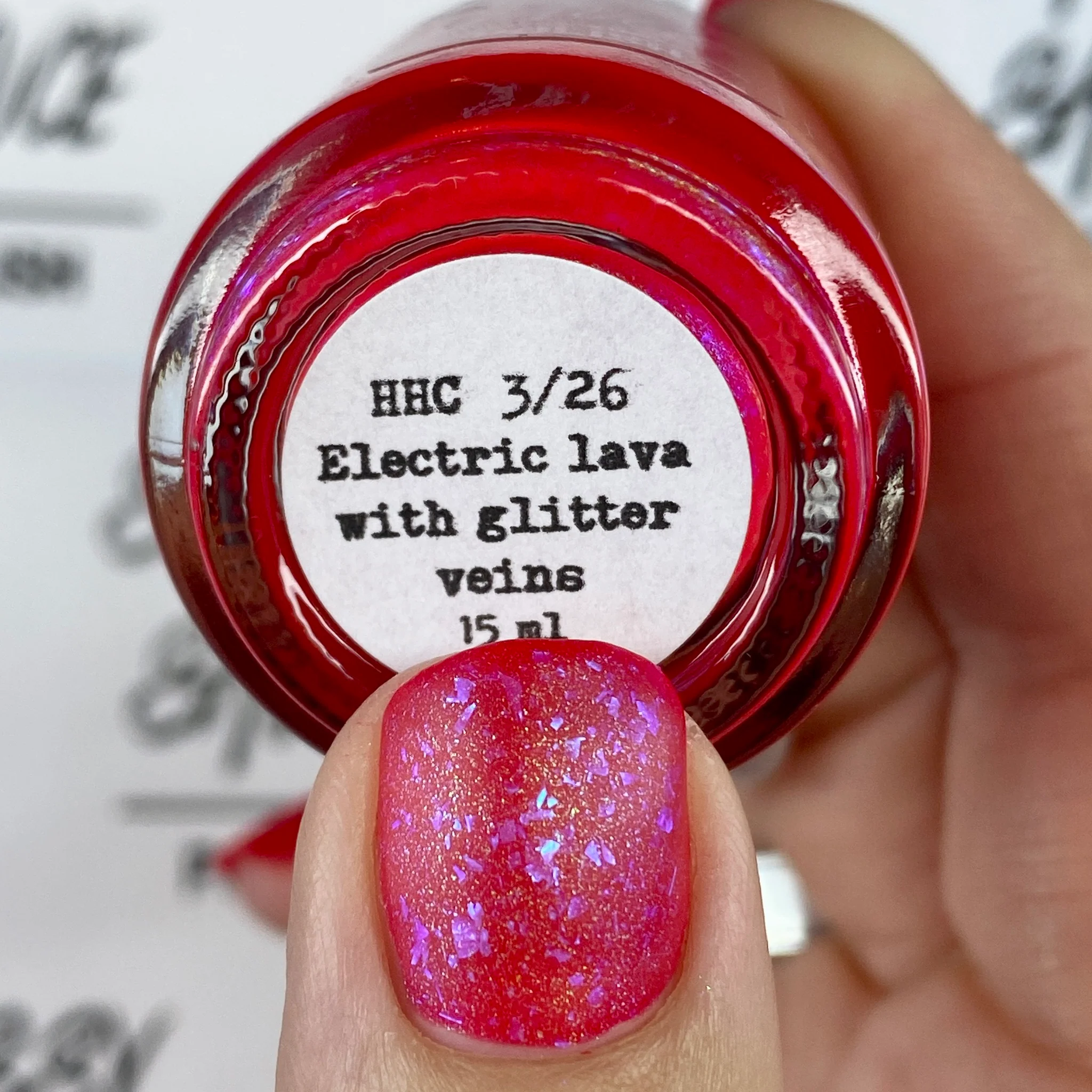 Sassy Sauce Polish: "Electric Lava with Glitter Veins" *OVERSTOCK* - Image 10
