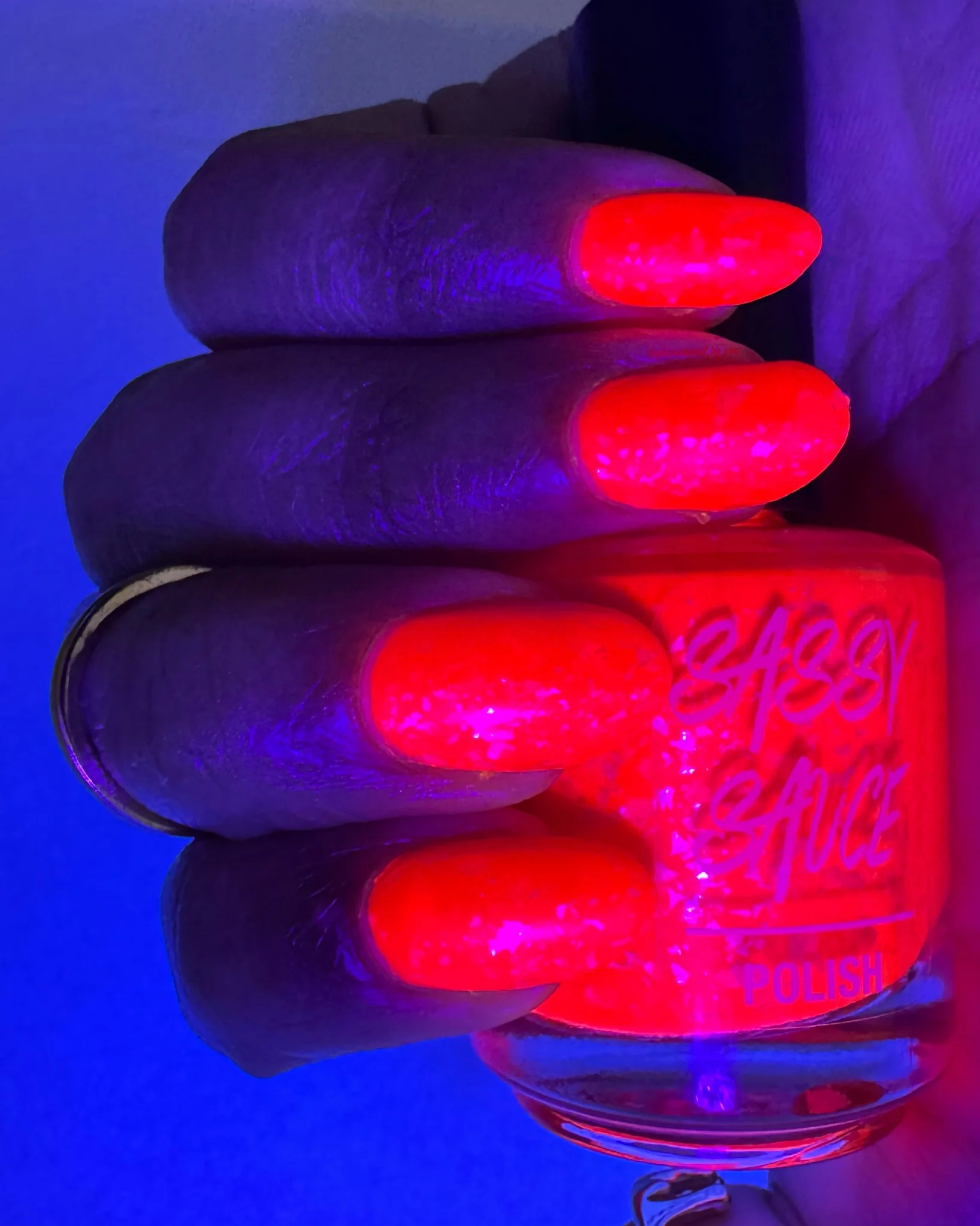 Sassy Sauce Polish: "Electric Lava with Glitter Veins" *OVERSTOCK* - Image 15