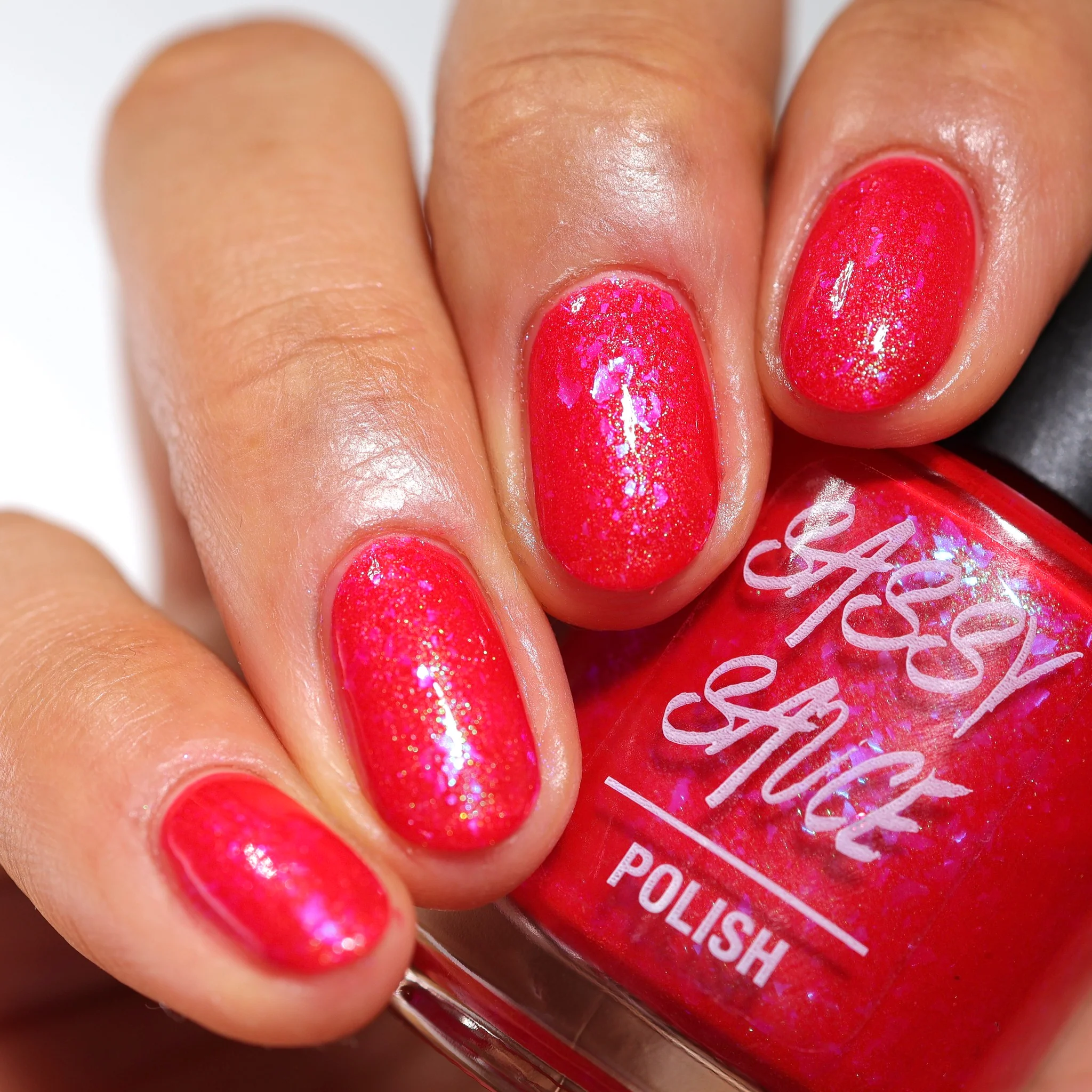 Sassy Sauce Polish: "Electric Lava with Glitter Veins" *OVERSTOCK* - Image 6