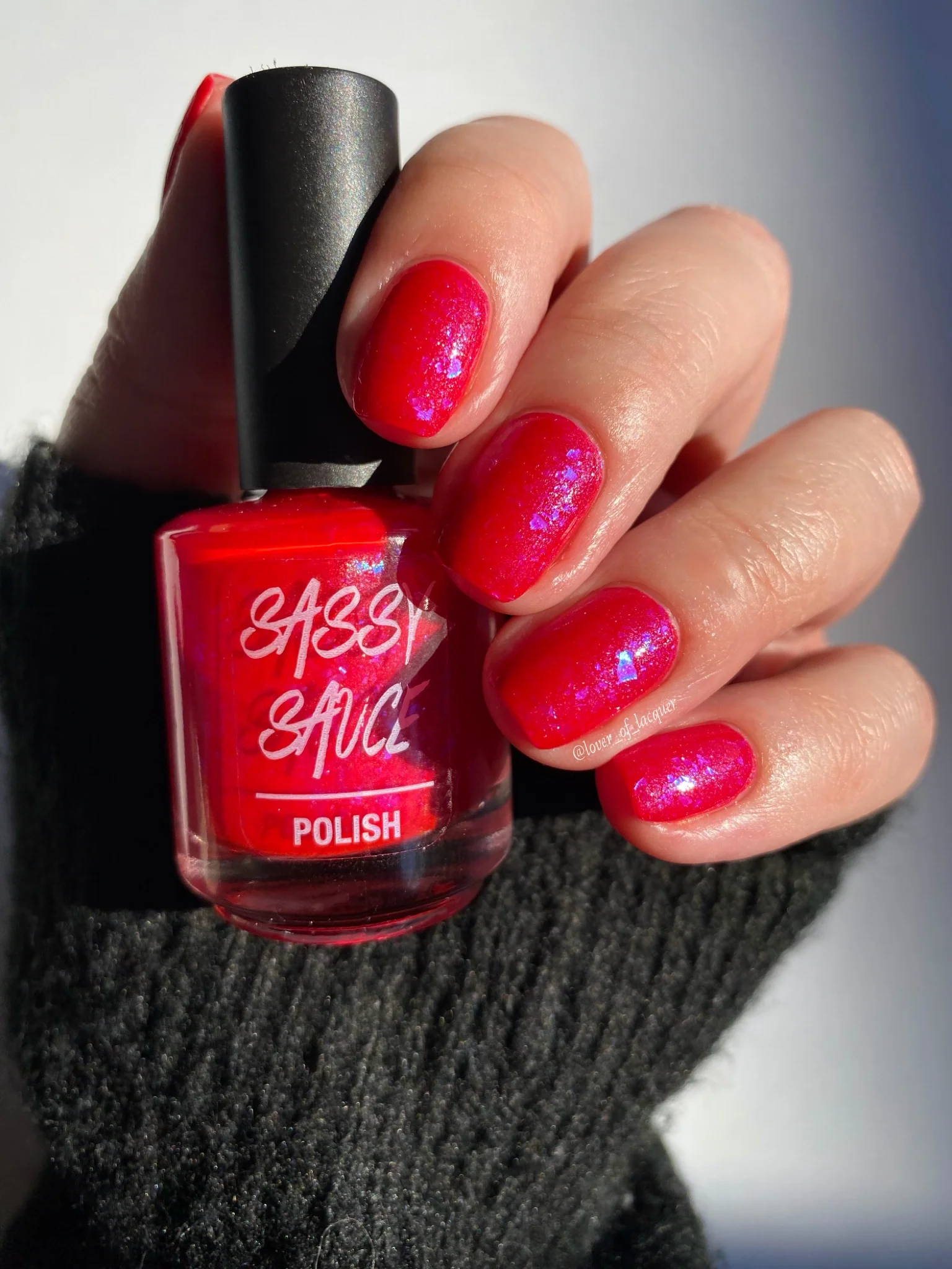 Sassy Sauce Polish: "Electric Lava with Glitter Veins" *OVERSTOCK* - Image 9